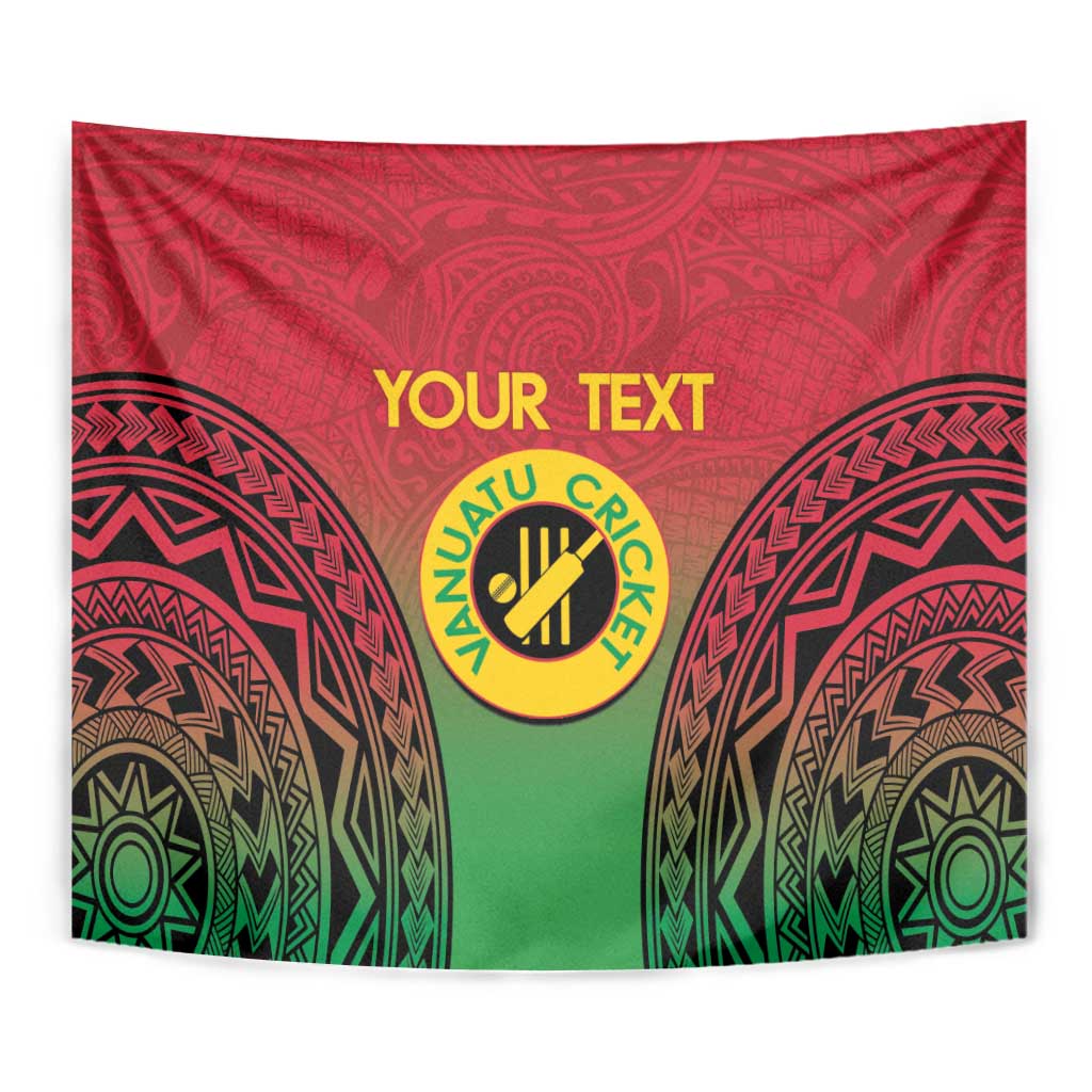 Custom Vanuatu Cricket Tapestry 2024 Polynesian Pattern Sporty Style