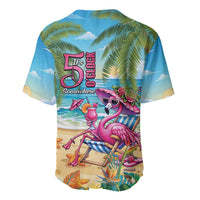 Flamingo Aloha Hawaii Baseball Jersey It's 5 OClock Somewhere Tropical Vibes LT14 - Polynesian Pride