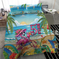 Flamingo Aloha Hawaii Bedding Set It's 5 O’Clock Somewhere Tropical Vibes - Polynesian Pride