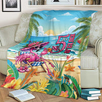 Flamingo Aloha Hawaii Blanket It's 5 OClock Somewhere Tropical Vibes LT14 - Polynesian Pride