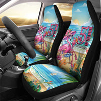 Flamingo Aloha Hawaii Car Seat Cover It's 5 O’Clock Somewhere Tropical Vibes - Polynesian Pride