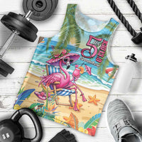 Flamingo Aloha Hawaii Men Tank Top It's 5 OClock Somewhere Tropical Vibes LT14 - Polynesian Pride