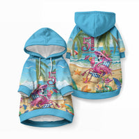 Flamingo Aloha Hawaii Pet Hoodie It's 5 O’Clock Somewhere Tropical Vibes