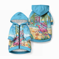 Flamingo Aloha Hawaii Pet Hoodie It's 5 O’Clock Somewhere Tropical Vibes