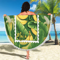 Aloha Hawaii Maia Beach Blanket Hawaiian Banana Stylized Stamp LT14 - Polynesian Pride