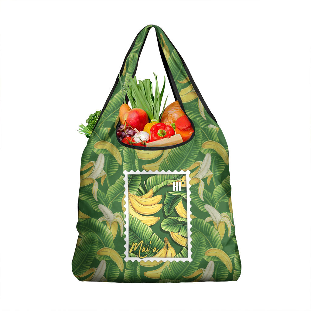 Aloha Hawaii Maia Grocery Bag Hawaiian Banana Stylized Stamp
