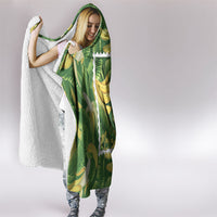 Aloha Hawaii Maia Hooded Blanket Hawaiian Banana Stylized Stamp LT14 - Polynesian Pride