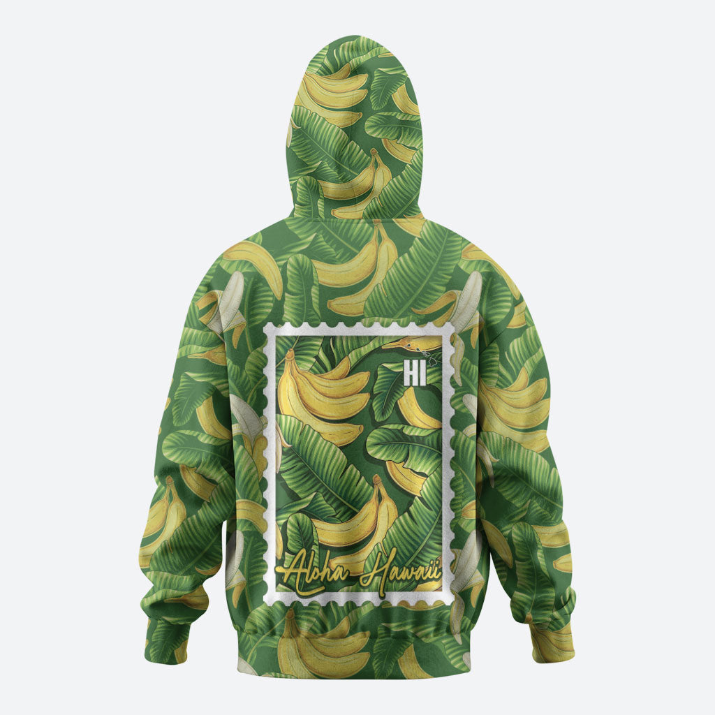 Aloha Hawaii Maia Hoodie Hawaiian Banana Stylized Stamp LT14 - Polynesian Pride