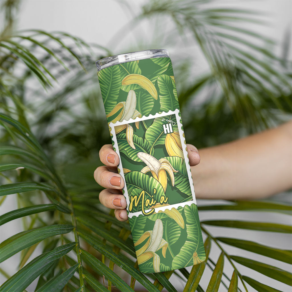Aloha Hawaii Maia Skinny Tumbler Hawaiian Banana Stylized Stamp LT14 - Polynesian Pride