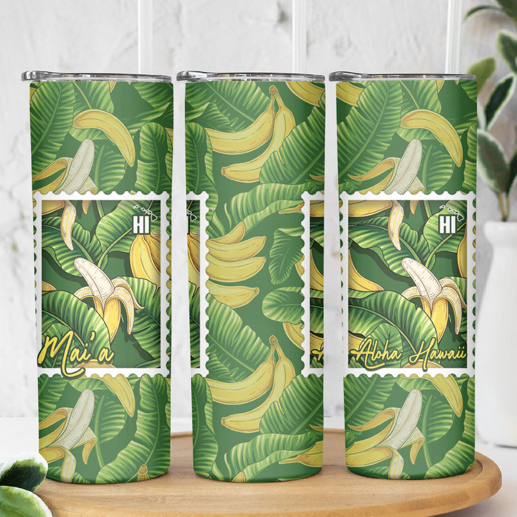 Aloha Hawaii Maia Skinny Tumbler Hawaiian Banana Stylized Stamp LT14 - Polynesian Pride