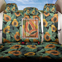 Aloha Hawaii Mikana Back Car Seat Cover Hawaiian Papaya Stylized Stamp LT14 One Size Green - Polynesian Pride