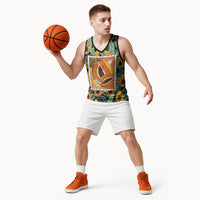 Aloha Hawaii Mikana Basketball Jersey Hawaiian Papaya Stylized Stamp LT14 - Polynesian Pride