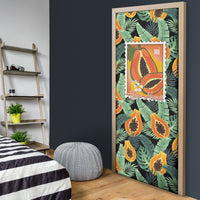 Aloha Hawaii Mikana Door Cover Hawaiian Papaya Stylized Stamp LT14 - Polynesian Pride