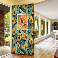 Aloha Hawaii Mikana Door Cover Hawaiian Papaya Stylized Stamp LT14 - Polynesian Pride