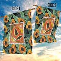 Aloha Hawaii Mikana Garden Flag Hawaiian Papaya Stylized Stamp LT14 - Polynesian Pride