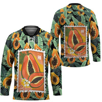 Aloha Hawaii Mikana Hockey Jersey Hawaiian Papaya Stylized Stamp LT14 - Polynesian Pride