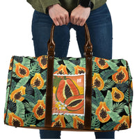 Aloha Hawaii Mikana Travel Bag Hawaiian Papaya Stylized Stamp LT14 Green - Polynesian Pride
