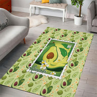 Aloha Hawaii Avocado Area Rug Hawaiian Fruit Stylized Stamp LT14 - Polynesian Pride