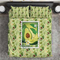 Aloha Hawaii Avocado Bedding Set Hawaiian Fruit Stylized Stamp LT14 Green - Polynesian Pride