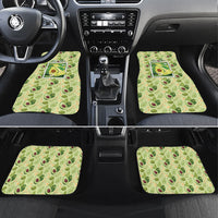 Aloha Hawaii Avocado Car Mats Hawaiian Fruit Stylized Stamp LT14 Set 4pcs Green - Polynesian Pride