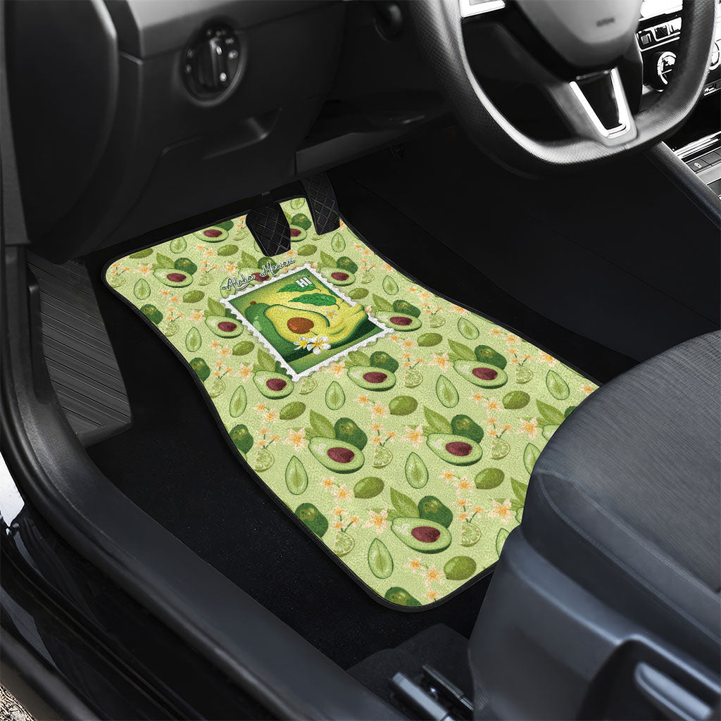Aloha Hawaii Avocado Car Mats Hawaiian Fruit Stylized Stamp LT14 - Polynesian Pride