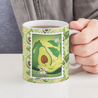 Aloha Hawaii Avocado Ceramic Mug Hawaiian Fruit Stylized Stamp LT14 - Polynesian Pride