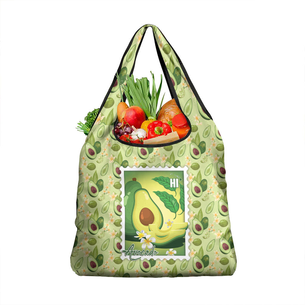 Aloha Hawaii Avocado Grocery Bag Hawaiian Fruit Stylized Stamp