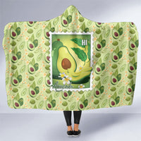 Aloha Hawaii Avocado Hooded Blanket Hawaiian Fruit Stylized Stamp LT14 One Size Green - Polynesian Pride