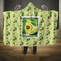 Aloha Hawaii Avocado Hooded Blanket Hawaiian Fruit Stylized Stamp LT14 - Polynesian Pride