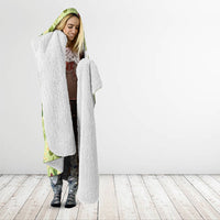 Aloha Hawaii Avocado Hooded Blanket Hawaiian Fruit Stylized Stamp LT14 - Polynesian Pride