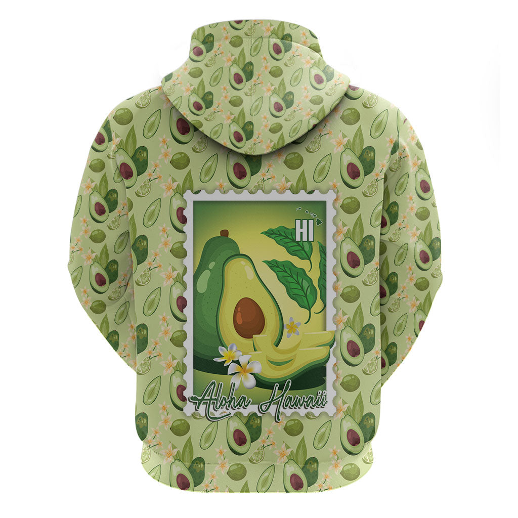 Aloha Hawaii Avocado Hoodie Hawaiian Fruit Stylized Stamp LT14 - Polynesian Pride
