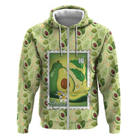 Aloha Hawaii Avocado Hoodie Hawaiian Fruit Stylized Stamp LT14 Zip Hoodie Green - Polynesian Pride