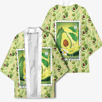 Aloha Hawaii Avocado Kimono Hawaiian Fruit Stylized Stamp LT14 - Polynesian Pride