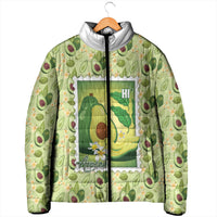 Aloha Hawaii Avocado Padded Jacket Hawaiian Fruit Stylized Stamp LT14 - Polynesian Pride