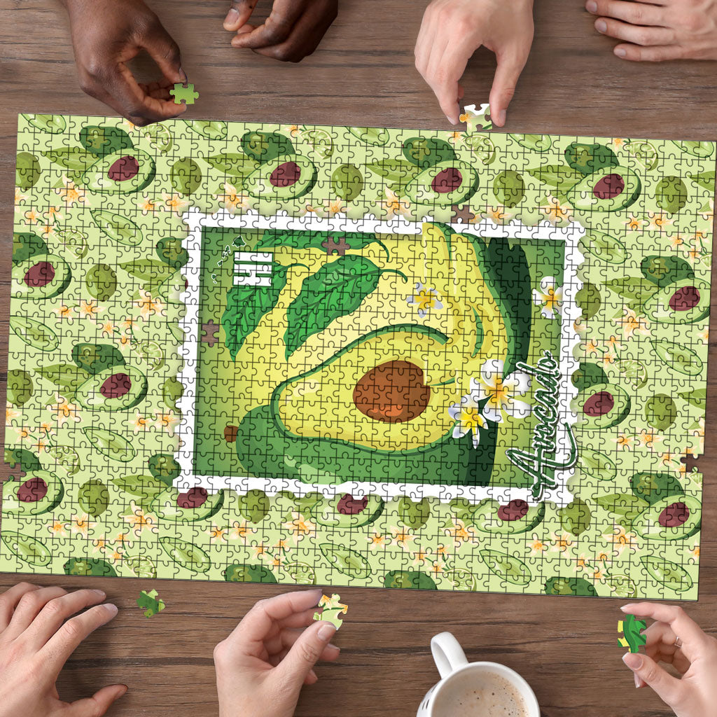 Aloha Hawaii Avocado Puzzle Hawaiian Fruit Stylized Stamp LT14 - Polynesian Pride