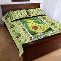 Aloha Hawaii Avocado Quilt Bed Set Hawaiian Fruit Stylized Stamp LT14 - Polynesian Pride