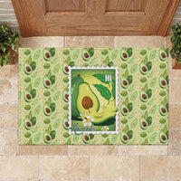 Aloha Hawaii Avocado Rubber Doormat Hawaiian Fruit Stylized Stamp LT14 Green - Polynesian Pride