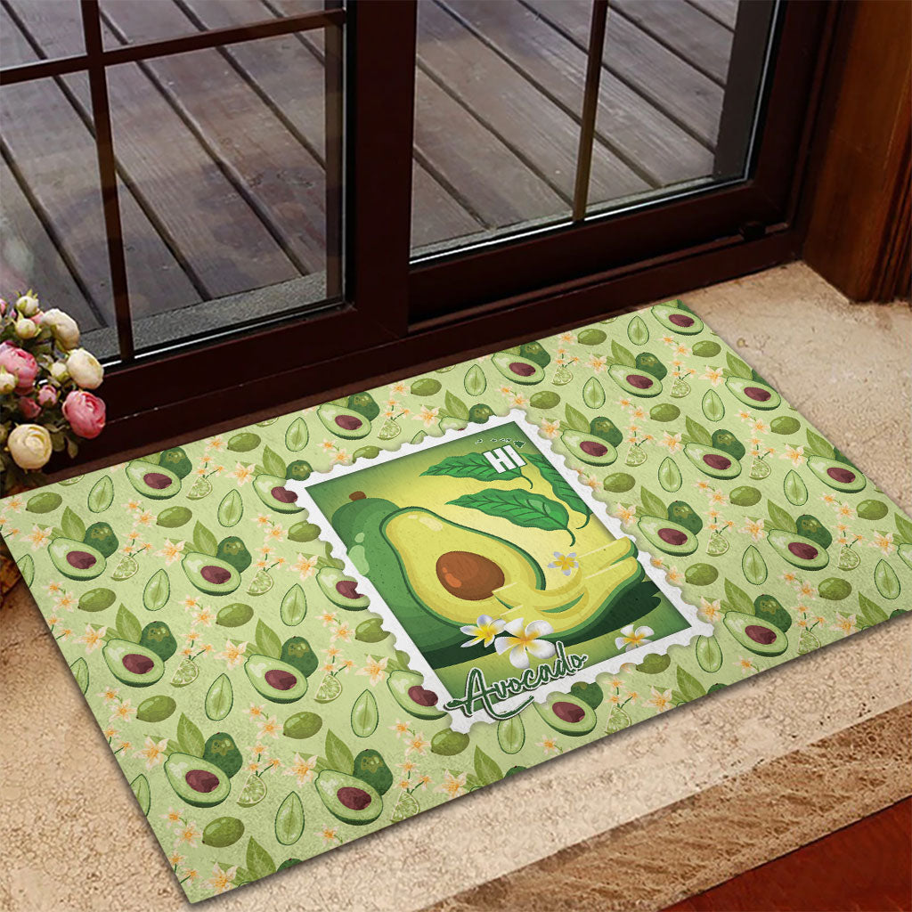 Aloha Hawaii Avocado Rubber Doormat Hawaiian Fruit Stylized Stamp LT14 - Polynesian Pride