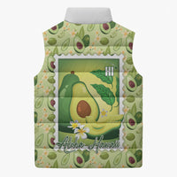 Aloha Hawaii Avocado Sleeveless Puffer Jacket Hawaiian Fruit Stylized Stamp LT14 - Polynesian Pride