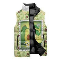 Aloha Hawaii Avocado Sleeveless Puffer Jacket Hawaiian Fruit Stylized Stamp LT14 - Polynesian Pride