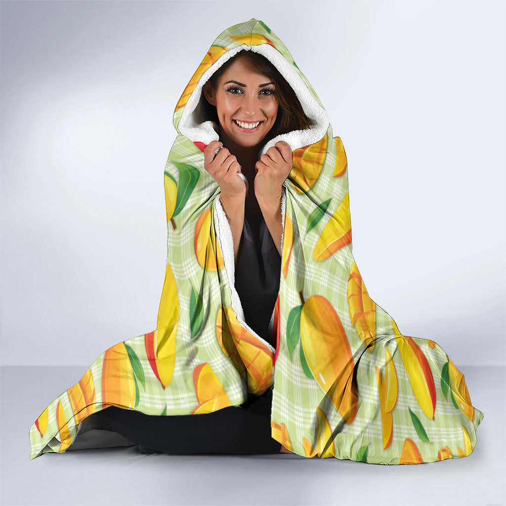 Aloha Hawaii Manako Palaka Motifs Hooded Blanket Hawaiian Mango Stylized Stamp LT14 - Polynesian Pride