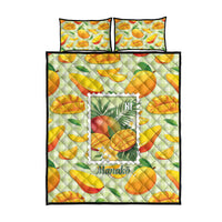 Aloha Hawaii Manako Palaka Motifs Quilt Bed Set Hawaiian Mango Stylized Stamp LT14 - Polynesian Pride