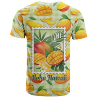 Aloha Hawaii Manako Palaka Motifs T Shirt Hawaiian Mango Stylized Stamp LT14 - Polynesian Pride