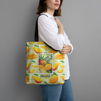 Aloha Hawaii Manako Palaka Motifs Tote Bag Hawaiian Mango Stylized Stamp LT14 - Polynesian Pride