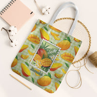 Aloha Hawaii Manako Palaka Motifs Tote Bag Hawaiian Mango Stylized Stamp LT14 White Strap One Size Yellow - Polynesian Pride