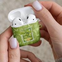 Aloha Hawaii Ulu Palaka Motifs AirPods Case Hawaiian Breadfruit Stylized Stamp LT14 - Polynesian Pride