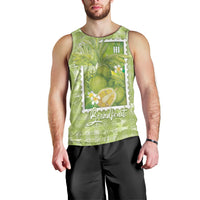 Aloha Hawaii Ulu Palaka Motifs Men Tank Top Hawaiian Breadfruit Stylized Stamp LT14 - Polynesian Pride