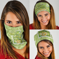 Aloha Hawaii Ulu Palaka Motifs Neck Gaiter Hawaiian Breadfruit Stylized Stamp LT14 - Polynesian Pride