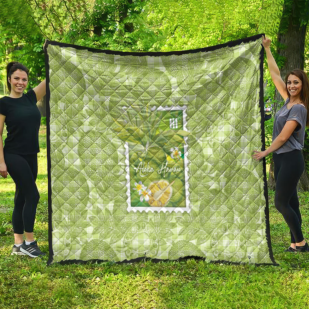 Aloha Hawaii Ulu Palaka Motifs Quilt Hawaiian Breadfruit Stylized Stamp LT14 - Polynesian Pride