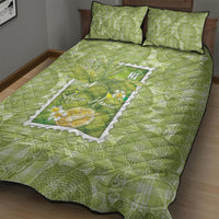 Aloha Hawaii Ulu Palaka Motifs Quilt Bed Set Hawaiian Breadfruit Stylized Stamp LT14 - Polynesian Pride